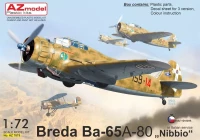 Az Model 78075 Breda Ba-65A-80 in Italian Service (3x camo) 1/72