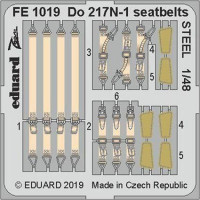 Eduard FE1019 1/48 Do 217N-1 seatbelts STEEL (ICM)