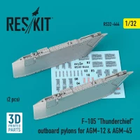 Reskit 32444 F-105 'Thunderchief' outboard AGM-12 & AGM-45 1/32