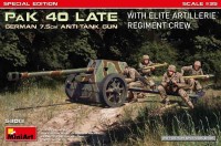 Miniart 53013 German 7.5cm PaK 40 Late w/Elite Artill.Crew 1/35