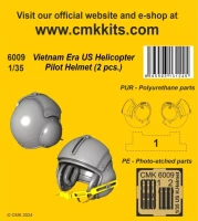 CMK SP6009 Vietnam Era US Helicopter Pilot Helmet, 2 pcs 1/35