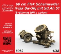CMK SP8069 Flak Scheinwerfer (Flak Sw-36) with Sd.Ah.51 1/48
