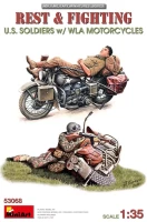 Miniart 53068 REST& FIGHTING, US Soldiers w/WLA Motorcycles 1/35