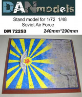Dan Models 72253 подставка для модели ( тема ВВС СССР - подложка фото бетонка + флаг ВВС ) размеры 240мм*290мм