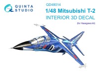Quinta studio QD48014 Mitsubishi T-2 (Hasegawa) 3D Декаль интерьера кабины 1/48