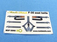 Metallic Details MDP32002 Lockheed-Martin F-35 Lightning II Seat belts 3d-printed decals 1/32