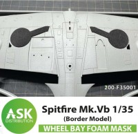 Art Scale 200-F35001 Supermarine Spitfire Mk.Vb Wheel bays - FOAM flexible express fit mask 1/35