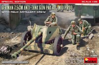 Miniart 53010 German 7.5cm Anti-Tank Gun PaK 40 Mid w/crew 1/35