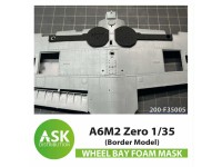Art Scale 200-F35005 Mitsubishi A6M2 Zero Foam flexible undercarriage shaft mask 1/35