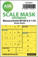 Art Scale 200-M35001 Messerschmitt Bf-109G-6 wheels and canopy frame paint masks (inside & outside) 1/35