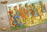 HAT 8017 Republican Romans - Princeps and Triari. 48 infantry, 20 Princeps with pilum, 16 with Triari with spears and 12 infantry with swords. 1/72
