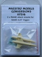 Maestro Models MMMK7216 Saab JA-37 'Viggen' x 2 Rb04E Attack missile (incl Decals) 1/72