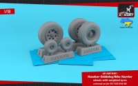 Armory ARAW18401 McDonnell-Douglas AV-8B wheels with weighted tyres, 1/18