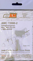 Advanced Modeling AMC 72080-2 244N (RN-24) Soviet Nucl.Bomb w/ BD3-56 rack 1/72