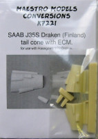 Maestro Models MMMK7221 Saab J-35S 'Draken' tail with chaff dispensers Finnish Air Force 1/72