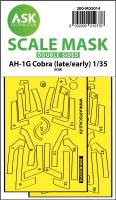 Art Scale 200-M35014 Bell AH-1G Cobra (early/late) canopy frame paint mask (inside and outside) 1/35