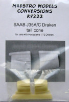 Maestro Models MMMK7222 Saab J-35A/C 'Draken' early tail cone 1/72
