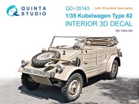 Quinta Studio QD+35143 Kubelwagen Type 82 (Hero) (с 3D-печатными деталями) 1/35