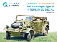 Quinta Studio QD+48546 Kubelwagen Type 82 (Tamiya) (с 3D-печатными деталями) 1/48