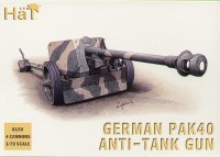 HAT 8150 German (WWII) Pak-40 75mm anti tank gun WWII 1/72