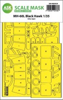 Art Scale 200-M35020 Sikorsky MH-60L Black Hawk wheels and canopy frame paint mask (inside and outside) 1/35