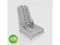 Art Scale 200-A32023 Messerschmitt P.1101 seat with seat belts (Me 262 type), 3D printed by ASK cat.no. 200-A32023 1/32