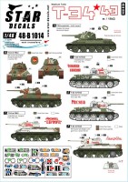 Star Decals 48-B1014 Soviet T-34 m/1943. Soviet Soviet T-34/m 1943 tanks 1943-44 1/48