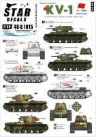 Star Decals 48-B1015 KV-1 m/1940 Heavy Tank. Soviet, German and RONA markings 1/48