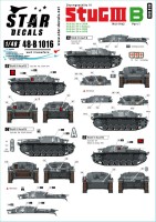Star Decals 48-B1016 Sturmgeschutz/StuG.III B 1941-42 # 1. Sturmgeschutz/StuG.Abt. 185, Sturmgeschutz/StuG.Abt. 191, Sturmgeschutz/StuG.Abt. 192, Sturmgeschutz/StuG.Abt. 201 1/48