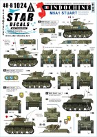Star Decals 48-B1024 Indochine # 1 French M5A1 Stuart Early and late turrets 1/48