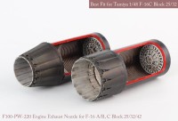 Mk1 Design MA-48044 Lockheed-Martin F-16A/F-16B/F-16C/F-16D Fighting Falcon Block 25/32/42 P.W exhaust nozzle. Aftrer burner Set (opend+closed) 1/48