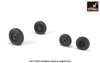 Armory ARAW32302 LockheedF-104A/C Starfighter early type wheels, with optional nose wheels, weighted 1/32