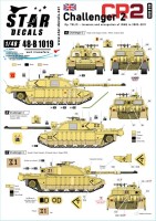 Star Decals 48-B1019 Challenger 2 - CR2.Op.Telic - Invasion and occupation of Iraq 2003-2011.RSDG - Royal Scots Dragon Guards, Queens Royal Lancers and Queens Royal Hussars 1/48