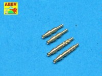 Aber A32003 Set of 4 German barrels tips for 7,92 mm MG.17 aircraft machine guns. A mainstay fixed machine gun in German built aircraft (many of which were sold to other countries) well before World War II, by 1940 it was starting to be replaced with heav