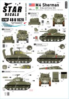 Star Decals 48-B1020 US M4 Sherman. D-Day and France in 1944.66th Armored Regiment, 70th Tank Bn,81st Tank Bn and 746th Tank Bn 1/48