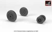 Armory ARAW32306 McDonnell F-4 Phantom II wheels with weighted tires/tyres, early production 1/32
