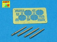 Aber A32008 Set of 4 German barrels for Oerlikon 20mm aircraft machine guns MG FF with sights (with etched parts) 1/32