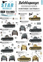 Star Decals 72-A1003 Befehlspanzer. KL Bef.Pz.I, Pz.Kpfw.II and Beob.Pz.Kpfw.II 1/72