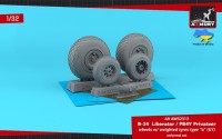 Armory ARAW32313 Consolidated B-24 Liberator / PB4Y Privateer wheels with weighted tyres type "a" 1/32