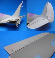Vector VDS48-156 TBD-1 Devastator (GWH) исправленные стабилизаторы и рулевые поверхности 1/48