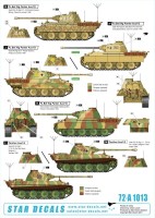 Star Decals 72-A1013 Befehlspanzer # 4. Bef.Pz. Panther AusfD/Ausf.A/Ausf.G 1/72