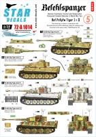 Star Decals 72-A1014 Pz.Bef.Wagen Pz.Kpfw.VI Tiger I and II. Befehlspanzer # 5. German Command, Control and Observation Tanks 1/72