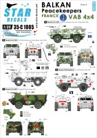 Star Decals 35-C1005 Balkan Peacekeepers #4. France, UN and IFOR. VAB 4x4 1/35