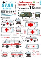 Star Decals 35-C1010 Lebanese Tanks & AFVs #3. Volkswagen T3 ambulance and transporter 1/35