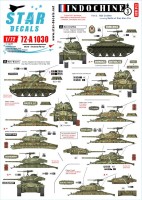 Star Decals 72-A1030 Indochine # 2. M24 Chaffee / Bison.1er Regiment de Chasseurs in Dien Bien Phu, R.I.C.M., 1er R.C.C.and other units 1/72