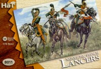 HAT 8011 Napoleonic French Light Lancers. 12 mounted figures 1/72