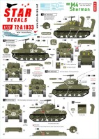 Star Decals 72-A1033 US M4 Sherman. 75th-D-Day-Special.Normandy and France in 1944.66th Armored Regiment, 15th Tank Battalion, 70th Tank Battalion, 81st Tank Battalion 1/72