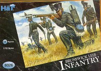 HAT 8026 Napoleonic Brunswick Leib Infantry 48 infantry, with extra hats and shakos for conversion possibilities 1/72