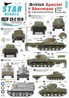 Star Decals 35-C1018 British Special Shermans - BARV, Crab and Crocodile Shermans 1/35
