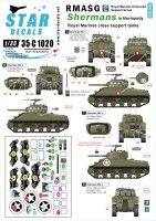 Star Decals 35-C1020 RMASG Shermans - Royal Marines tanks in Normandy. Sherman Mk.V 1/35